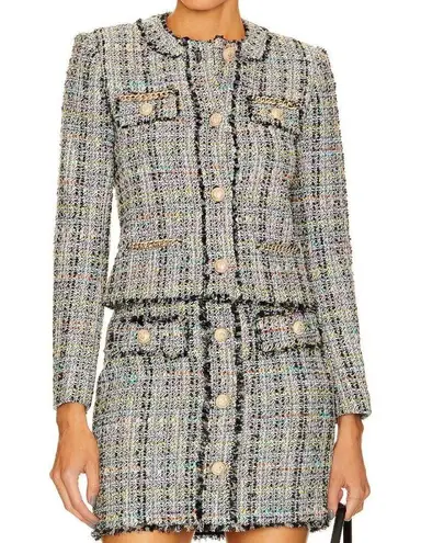 Generation Love  Women's Kristen Tweed Jacket Sandra Skirt XSMALL Black Rainbow