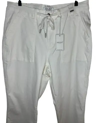 Judy Blue High Waist Cuffed Denim Joggers Size 14w White