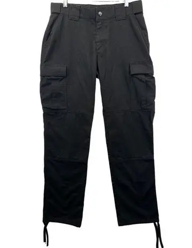 5.11  Tactical Womens TDU Pants Sz 10 Long Tall Black Ripstop PolyCotton Cargo