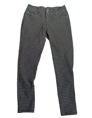 Sabrina Lauren Black & White Plaid Slim Fit Pants