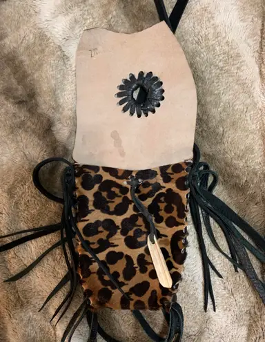 Jimmi Wz Cheetah Fringe Bag