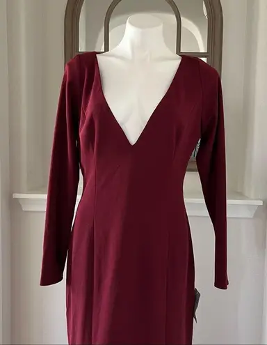 Katie May Back Cut Out Trumpet Gown Cleo Plunging Maxi Dress Size 16 NWT $450