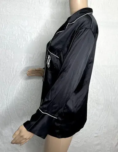 Black H Monogrammed Pajama Top Size M