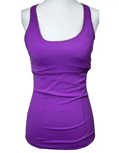 Lucy Size S Womens Purple Racerback Tank Top Breathable & Stretch Fabric