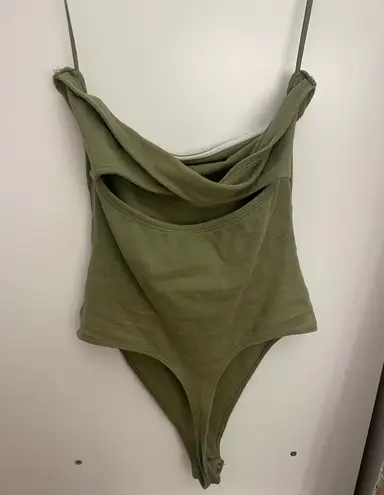 American Eagle Strapless army green bodysuit