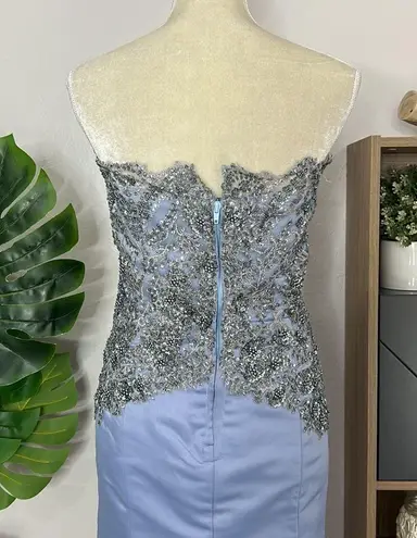 Designer formal beaded sequin embellished gown prom wedding guest dress Purple Size undefined