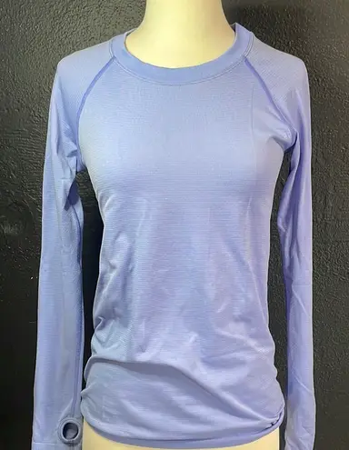 Buffbunny Collection BuffBunny Blue Fitted Raglan Long Sleeve Tee