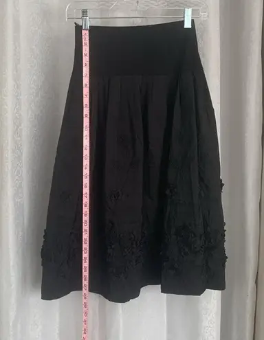 ST. VERMEER Black Embossed “Silky” Skirt size: S