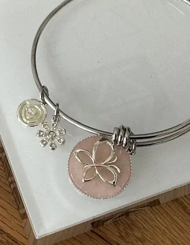 Silver Toned Charm Bangle Bracelet Quote A Daughter Like You Is Precious And Few