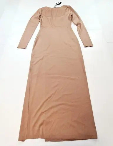 NBD  Slit Midi Dress in Camel Small