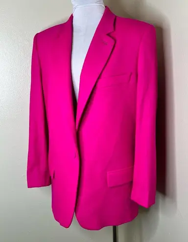 The Attico Virgin Wool Blazer XS 38 Oversized Jacket Barbiecore Pink One Button