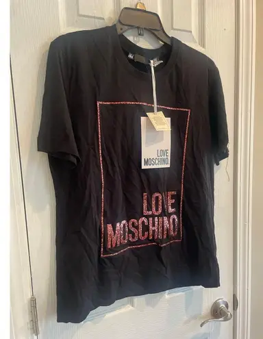 Love moschino Black Short Sleeved Tee, A73