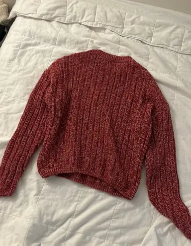 Universal Threads Red Orange Chunky Sweater