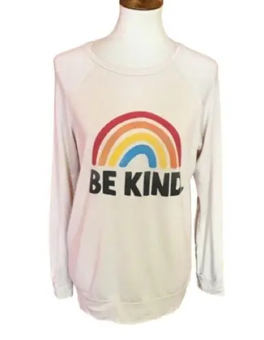 Zutter French terry super soft be kind rainbow sweat shirt