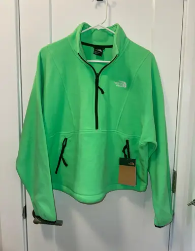 The North Face TKA Attitude 1/4 Zip Fleece - Chlorophyll Green - size L