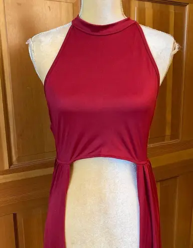 Nwt, Lavishly Paris Women’s Ruby Red Cape Style Halter Crop Top Size M
