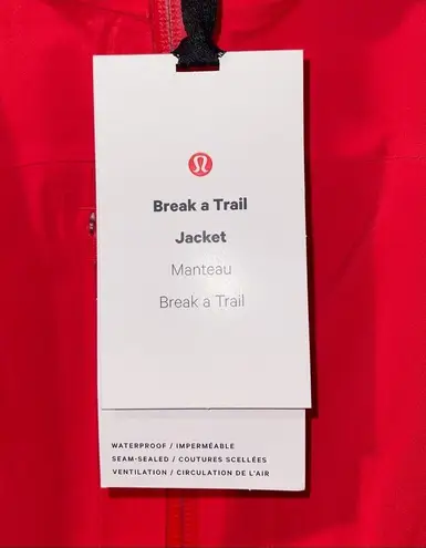 Lululemon  Break a Trail Jacket Grenadine Red sz 12