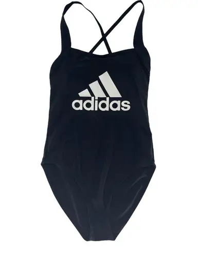 Adidas Black Logo One Piece Swimsuit