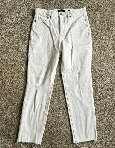 Banana Republic  White High Rise Slim Distressed Denim Size 29 Spring Easter