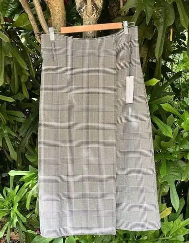 ZARA  Woman Houndstooth Midi Wrap Pencil Skirt