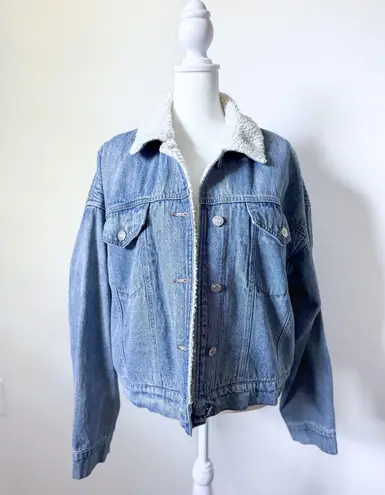 Forever 21 Sherpa Lined Denim Jacket