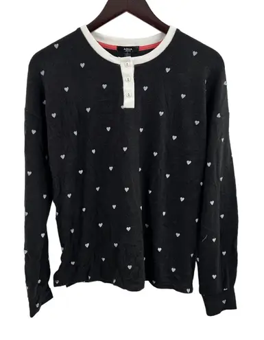 AQUA  Slate Pajama Set All Over Hearts New Size‎ XL - Image 1