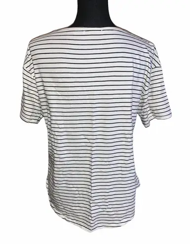 ZARA Trafaluc Stripe Short Sleeve Top