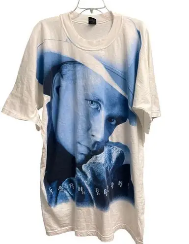 Garth Brooks Vintage Just Big One Size Graphic Tee Oversized 90s VTG Country White