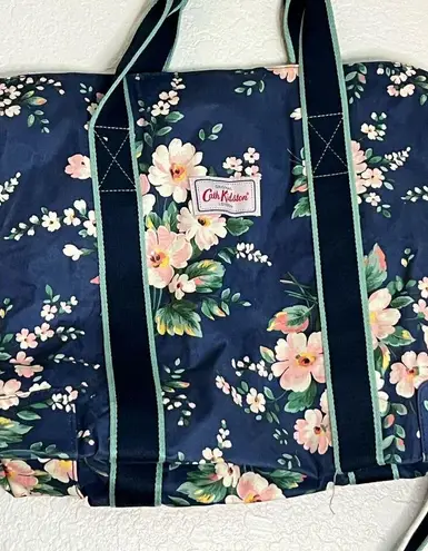 Cath Kidston Foldaway Barrel Bag Blue Flower Print