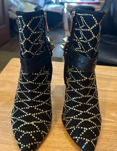 Sam Edelman Vintage pair of leather suede and bling boots. Fashion boots. Size 4.​​