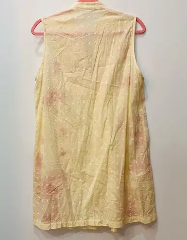 Ivy Jane sleeveless ivory embroidered flower dress v neck size Large