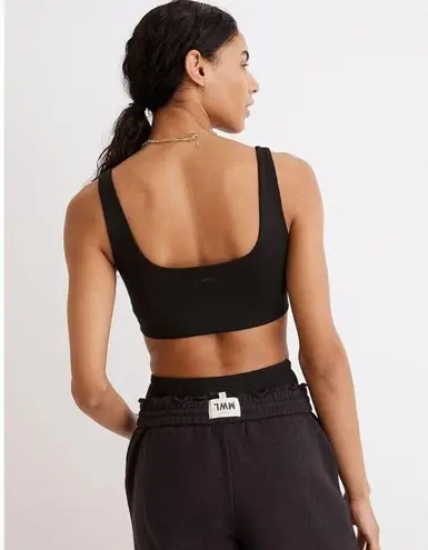 Madewell NWT  MWL Flex Square-Neck Sports Bra Black Size XS