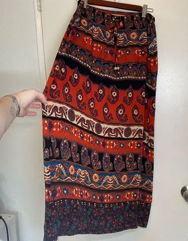 Notations Vtg 90s Y2k  Maxi Skirt southwestern boho hippie pencil straight size L