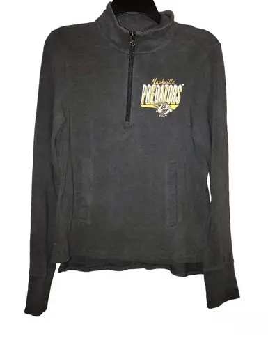 NHL Nashville Predators Hockey Quarter Zip Grey Small Gray