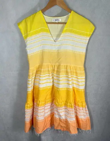 Lemlem Stripe V Neck Sleeveless Mini Dress Coverup Size XS
