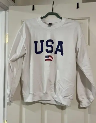 Pink Lily White USA Sweatshirt