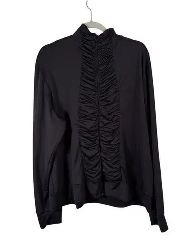 Frederick's of Hollywood Grey Full Zip Ruched Jacket Womens Plus Size 3XL