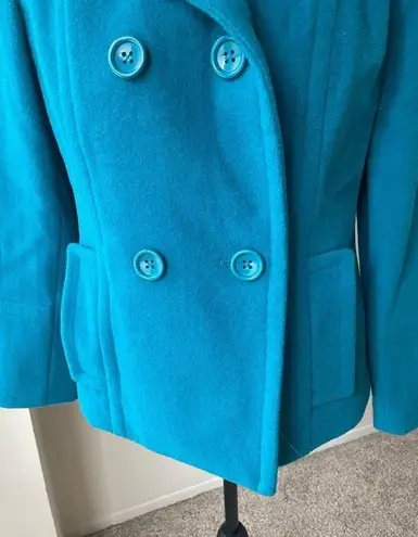 Relativity Blue Wool Vintage Boxy Blazer Double Breasted Size Small