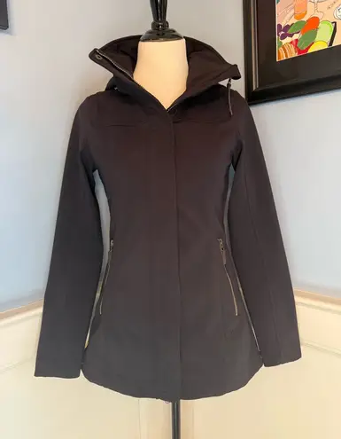 Lole Lolë Women's Mid-length Water-Resistant Softshell Jacket with Hood Sz XS