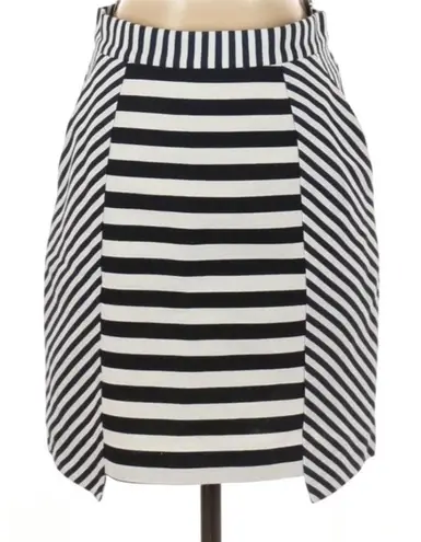 WHIT Textured Asymmetrical Striped Skirt Size 4 White