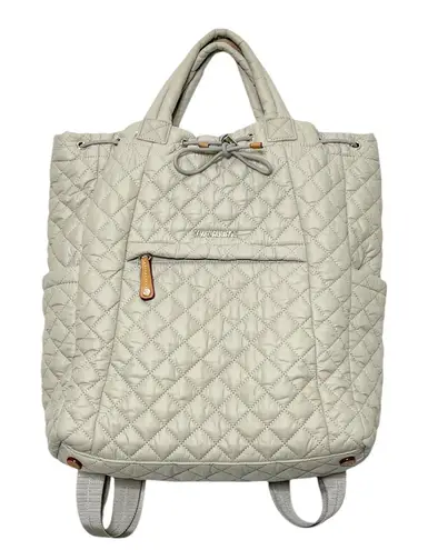 MZ Wallace Metro Convertible Quilted Nylon Water Resistant Grey Backpack Women’s