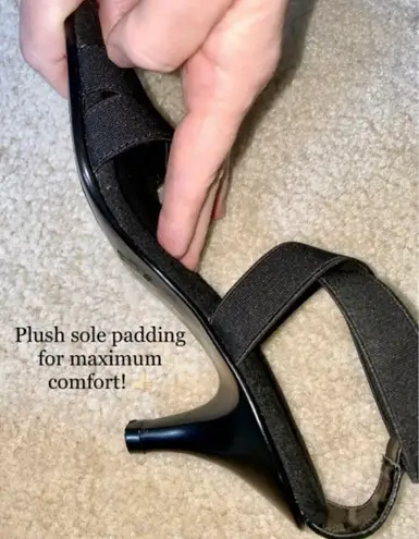 Vivanz Women's 1950 Celine Strappy Sandal, PADDED Sole! Size: 5 Black