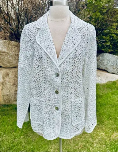 Susan Graver Eyelet Blazer Jacket
