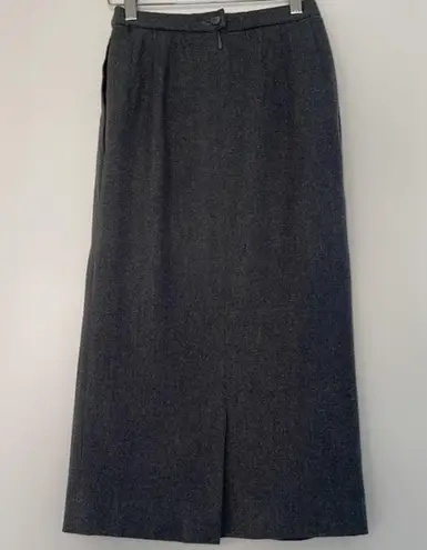 Pendleton Vintage  Gray Wool Pleated Pencil Skirt