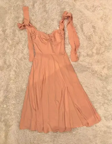 House Of CB NWOT Alicia Blush Pink Midi Sundress sz XS