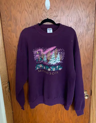 Vintage Minnesota Crewneck Purple Size XL