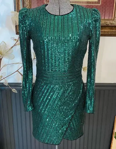 Saylor Rizzo Emerald Green Sequin Mini Dress - Sz XS π§‘π