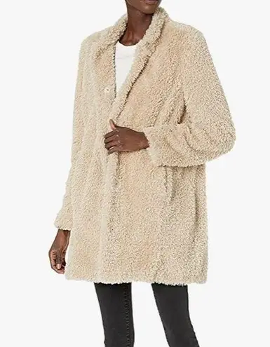 Kenneth Cole Beige Faux Fur Teddy Jacket