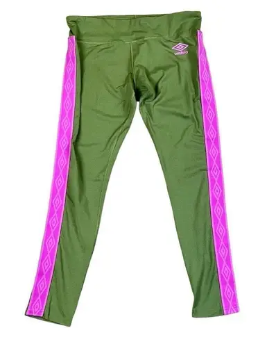 Umbro Green Pink Activewear Leggings Large