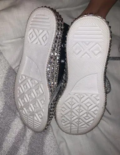 Studded Tennis Shoes Silver Size 7
